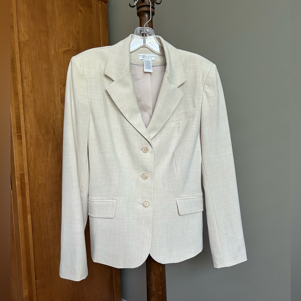 Worthington Classic Cream Women's Blazer Size 8